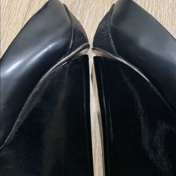 Black wedge w Silver trim at heel. - Picture 6 of 8